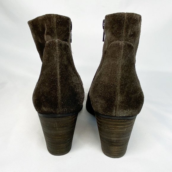 Paul Green Munchen Womens Brown Suede Block Heel Ankle Boots US 8 - Picture 8 of 11